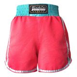 Shorts Muay Thai Bermuda Calção Treino Campeonato Rosa+bolsa
