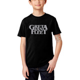 Show Greta Van Fleet Banda Hard Rock Logo Camiseta Infantil