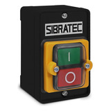 Sibratec Chave Dupla Liga Desliga 10a Trifásico 3p Motor Até 5cv 380v Cor Preto