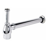 Sifão Copo Metal Cromado Para Lavatório Inox 7/8 (3 Cm) Cor Prateado