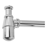 Sifão Pia Tanque Lavanderia Metal Com Copo 1.1/4 X 1.1/2'' Cor Cromado