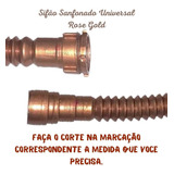 Sifão Sanfonado Flexível Rose Gold P/ Pia