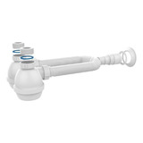 Sifão Universal Com Copo Duplo Para Tanque Pias Bojos Cubas