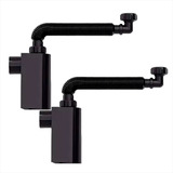 Sifão Universal Copo Blukit Black Parede Lavatório G - 2 Und Cor Preto