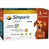 Simparic 20 Mg Antipulgas 5 A 10 Kg Com 3 Comp + Brinde