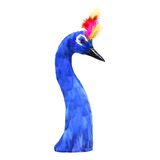Simulação: Modelo De Cabeça De Ornamento De Pavão
