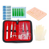 Simulador Avançado Kit Sutura Treino Pele Silicone