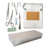 Simulador Sutura Easy Suture + Kit Avançado Estojo Aço Inox