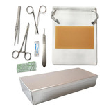 Simulador Sutura Easy Suture Pro + Kit Avançado Estojo Inox