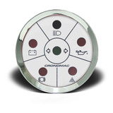 Sinaleira Cronomac 52mm 6 Funções Branco Aro Cromado