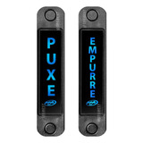 Sinalizador Visual Led Puxe/empurre Ppa Porta Portão Preto