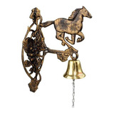 Sineta Sino De Bronze De Parede Modelo Cavalo De Alumínio