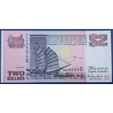 Singapura: Bela Cédula 2 Dollars 1998 - Fe - Escassa