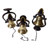 Sino Parede / Mesa / Teto Bronze Maciço Armação Aluminio