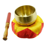 Sino Tibetano P/ Meditação Tigela Tibetana Orin Dourado6,5cm
