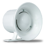 Sirene Para Alarme Piezo 12 Volts Cor Branca F105835