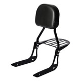 Sissy Bar/ Encosto Preto Fosco Honda Shadow 750 2006 A 2010