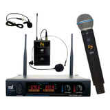 Sistema De Microfone Sem Fio Duplo Tsi-1200 Cli Uhf - Tsi