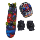 Skate Com Kit Segurança Homem Aranha