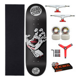 Skate Completo Profissional Santa Cruz + Chave E Red Bones