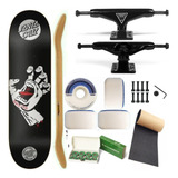 Skate Completo Santa Cruz Profissional 8.0 Lixa Importada 