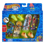 Skate Dedo Hotwheels Pack 4 Fingerboards Shoes Hgt84 Cor Do Skate Sortido