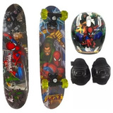 Skate Infantil Duplo C/ Acess Spider Man 61cm 3223