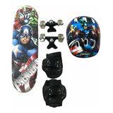 Skate Infantil Vingadores+ Kit De