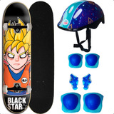 Skate Iniciante Montado Com Kit Proteção Até 100kg