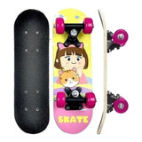 Skate Jr Infantil 30 Kg Estampado Semi Profissional Madeira