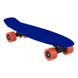 Skate Long Board Azul Compact Feminino Masculino Montado