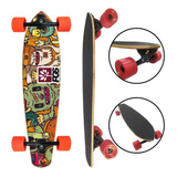 Skate Longboard Fish Completo Pgs - Monster Colors