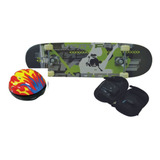 Skate Montado Completo Infantil Kit De Proteção Até 40 Kilos