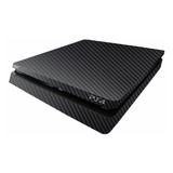Skin Carbono Ps4 Slim - 2 Skin Controle - 2 Lightbars