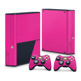 Skin Para Xbox 360 Super Slim Adesivo - Rosa Pink