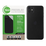 Skin Premium Fibra De Carbono Verso Laterais Para iPhone 11