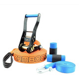 Slackline Zamboo Pro Black 15 Metros - Laranja