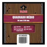 Sleeves Quadrado Médio 80 X 80mm Bucaneiros 100 Unidades