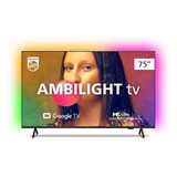 Smart Tv 75'' 75pug7908/78 Ambilight 4k Uhd Led Philips Preta Mate