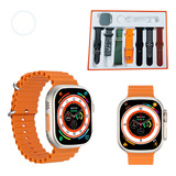 Smartwatch 9 Ultra Nfc Android Ios Apple Com 7 Pulseiras+ Case+ 2 Peliculas Proteção Tela