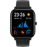 Smartwatch Amazfit Fashion Gts Tela De 1.65 Com Pulseira De Silicone Cor Obsidian Black Y Caixa Color Preto