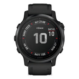 Smartwatch Garmin Zafiro Fenix 6s Tela De 1.2 Com Pulseira De Silicone Cor Black Y Caixa Color Black/carbon Gray