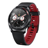 Smartwatch Huawei Honor Tls-b19 Aço Inoxidável 5 Atm + Gps Cor Da Caixa Preto Cor Da Pulseira Preto E Vermelho Cor Do Bisel Preto