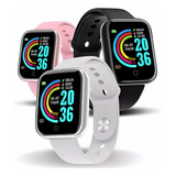 Smartwatch Magiabrás D20 Plus Relógio Inteligente Smartband 2 1.3 Caixa 40mm De Plástico Preta, Pulseira Preta E O Arco Preto D20s
