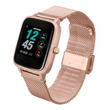 Smartwatch Mormaii Life Unissex Full Rosé Prova D'agua Cor Da Correia Rosa Cor Do Bisel Rosa Cor Do Fundo Preto