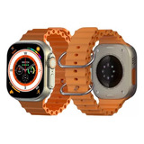 Smartwatch Relógio Inteligente Ultra 9 Laranja + 2 Pulseiras
