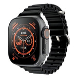 Smartwatch T800 Ultra Inteligente Chamada Bluetooth Cor Da Caixa Prateado Cor Da Pulseira Preto