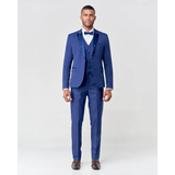 Smoking Slim Fit Gabardine Azul Royal