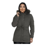 Sobretudo Feminino Parka Forro Pelinhos Capuz