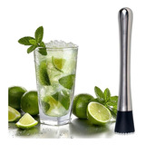 Socador Macerador De Inox Bar Caipirinha Amassador Frutas Bartender Barman Profissional Amassa Gelo Resistente Bebidas